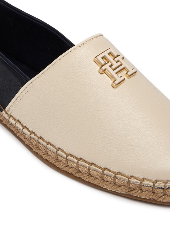 Tommy Hilfiger Tommy Hilfiger Espadrile Th Logo Leather Espadrille FW0FW09246 Pisana