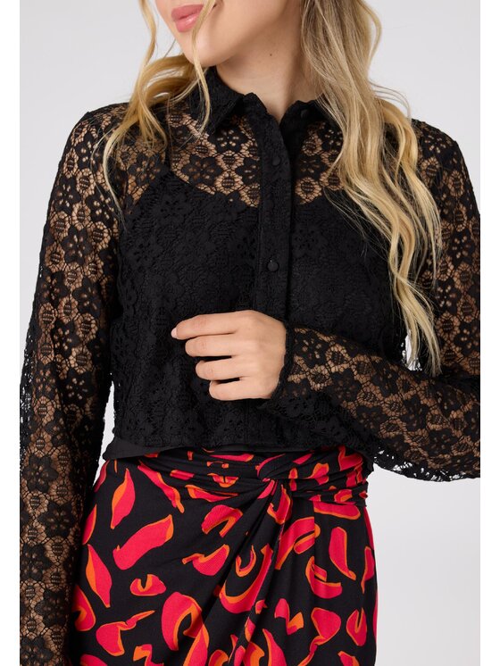 LAURELLA LAURELLA Blúzka Laurella 1VA008249 Čierna Regular Fit