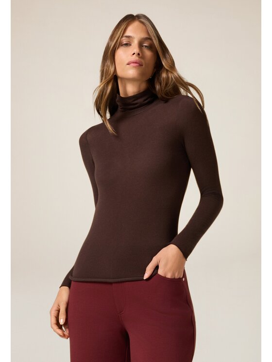 Oltre Oltre T-shirt G050J104294N032 Marrone Slim Fit