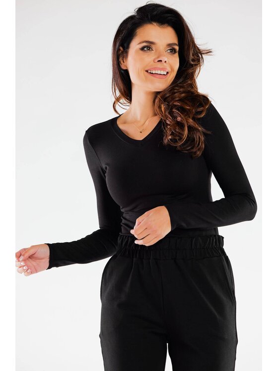 Infinite You Infinite You Blusa M289 Nero Basic Fit