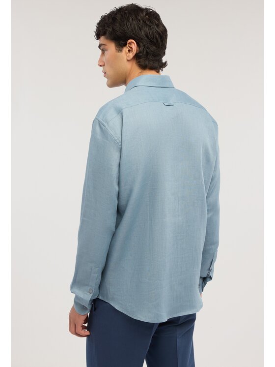 Trussardi Trussardi Koszula 5025N000032N024 Turkusowy Regular Fit