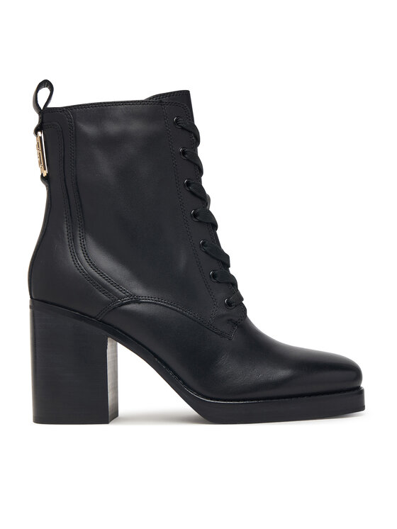 Tommy Hilfiger Tommy Hilfiger Trzewiki Ltr Square Toe Heel Lace-Up Boot FW0FW09554 Czarny