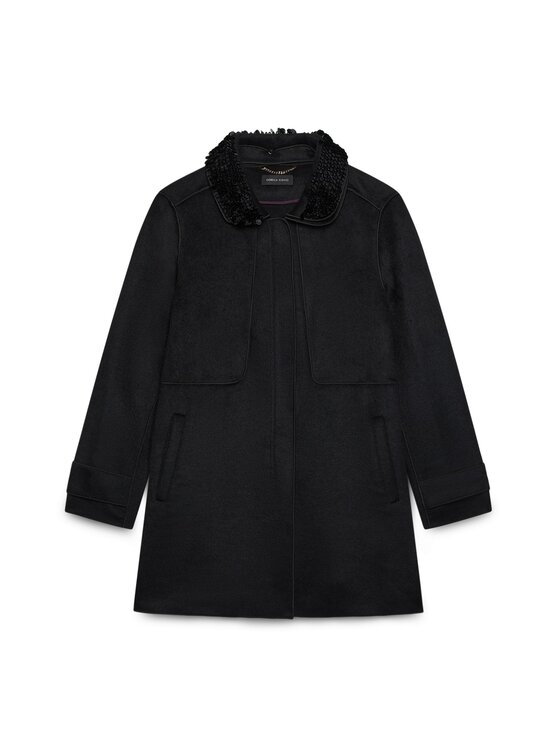 Fiorella Rubino Fiorella Rubino Płaszcz zimowy 0028T000378N033 Czarny Regular Fit