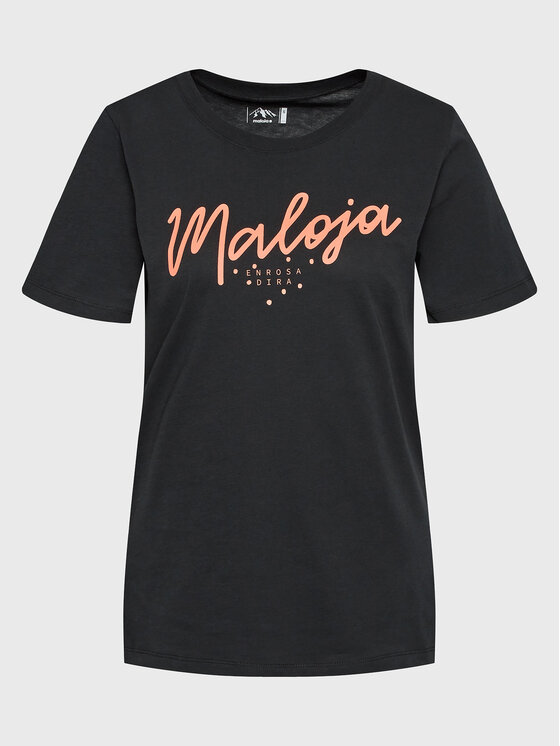 Maloja T-krekls Vogelbeerem 34403-1-0817 Melns Regular Fit