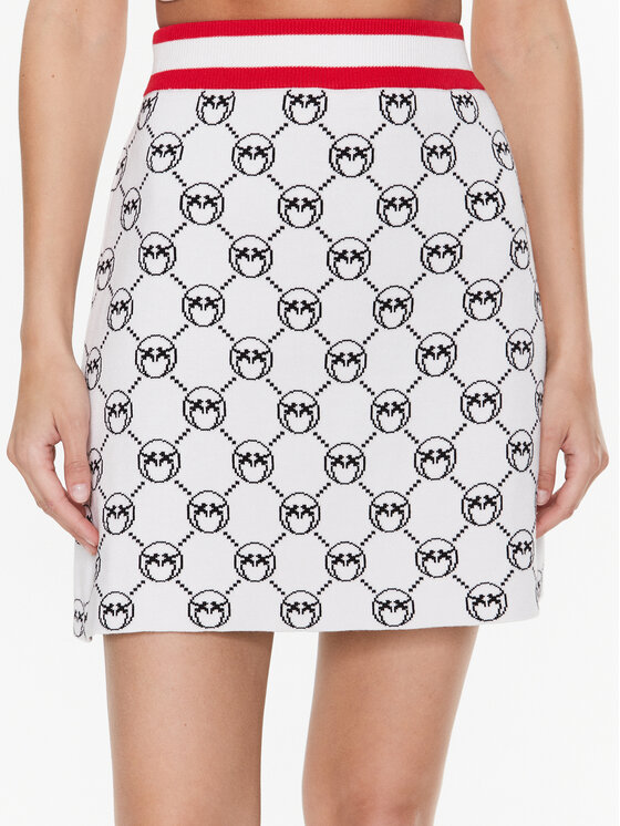 Pinko Mini sukňa Adamite 100448 A0KS Écru Slim Fit