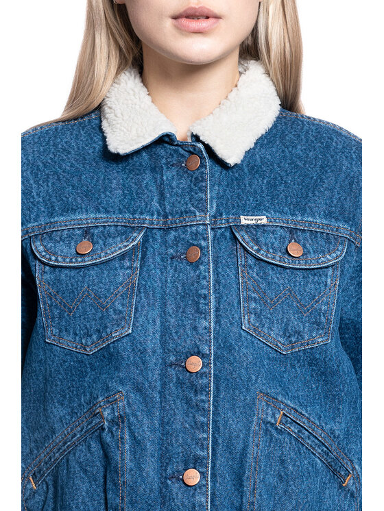 Wrangler Wrangler Giacca da donna SHERPA Blu Regular Fit