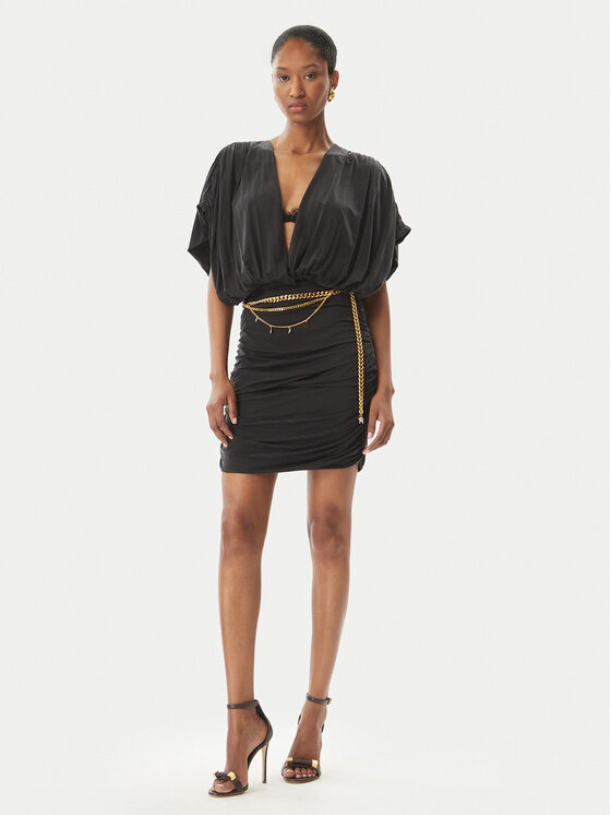 Elisabetta Franchi Elisabetta Franchi Sukienka koktajlowa AB-765-51E2 Czarny Regular Fit