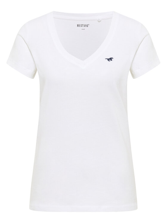 Mustang Mustang T-shirt Beverly 1016517 Bianco Slim Fit