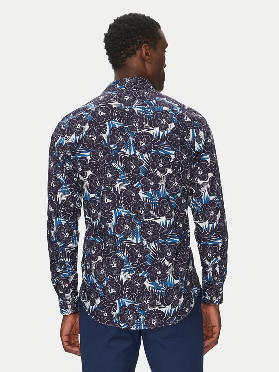 Hechter Paris Hechter Paris Marškiniai 60267 151604 Tamsiai mėlyna Modern Fit