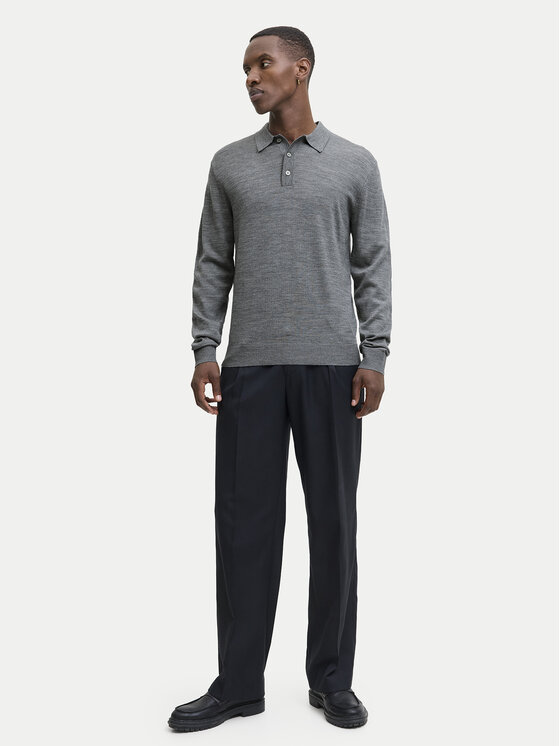 Jack & Jones Jack & Jones Svetr Merino 12281757 Šedá Regular Fit