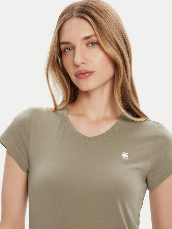 G-Star Raw G-Star Raw Marškinėliai Eyben D24533-4107 Žalia Slim Fit