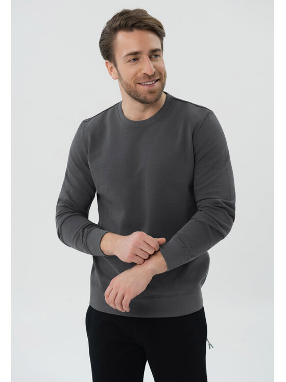 Volcano Volcano Bluza B-LORENC Szary Regular Fit