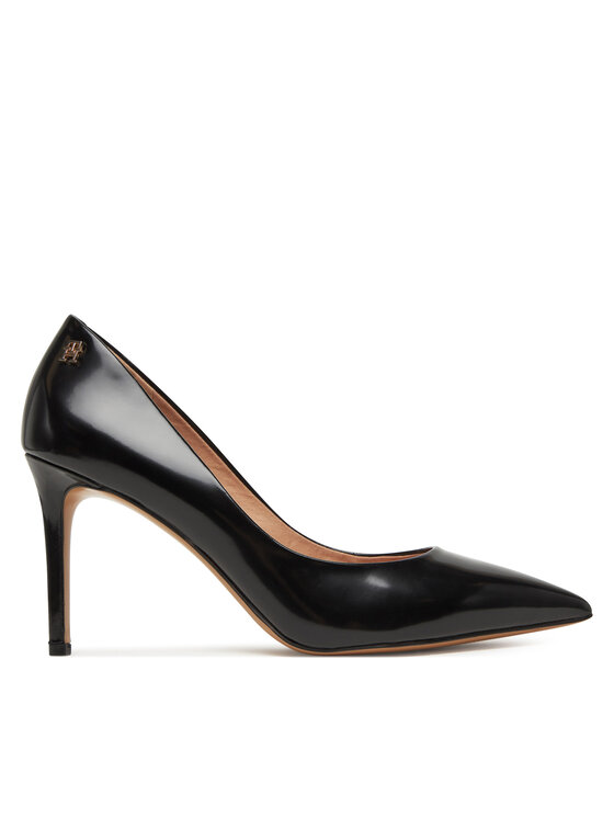 Pantofi cu toc subțire Tommy Hilfiger Closed Pump FW0FW08969 Negru