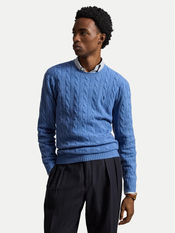 Polo Ralph Lauren Polo Ralph Lauren Sveter 710876762504 Svetlo modrá Regular Fit