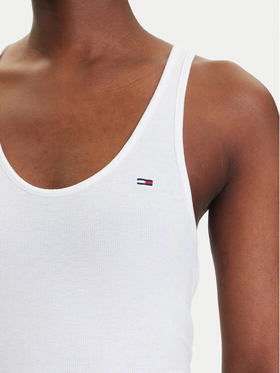 Tommy Jeans Tommy Jeans Top DW0DW20917 Biela Regular Fit