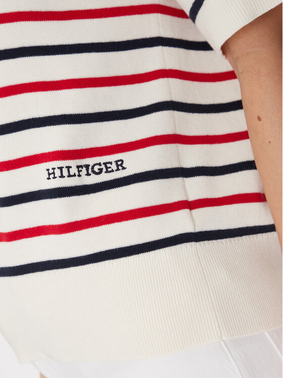 Tommy Hilfiger Tommy Hilfiger Sweter Mini Stp Co Open Polo Ss Swt WW0WW45400 Kolorowy Regular Fit