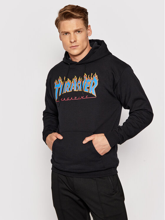 Thrasher Thrasher Jopa Flame Črna Regular Fit
