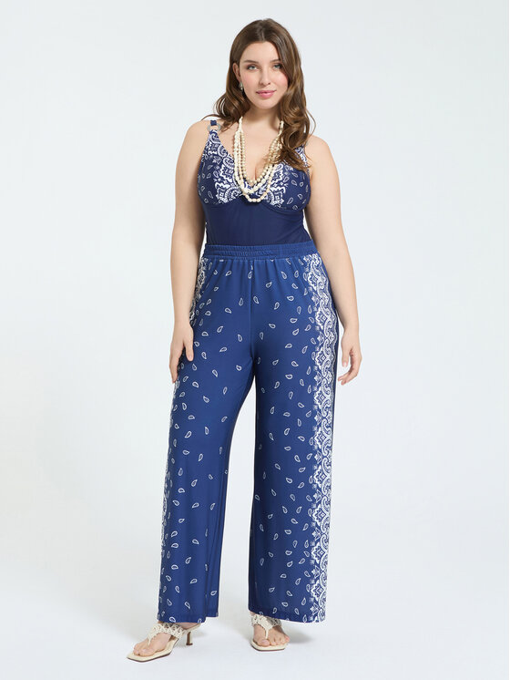 Fiorella Rubino Fiorella Rubino Spodnie materiałowe P028L102427N0S1 Niebieski Regular Fit