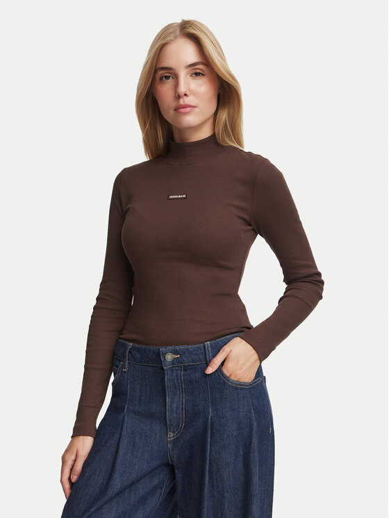 Guess Jeans Guess Jeans Bluse W6BP06 K5471 Braun Slim Fit