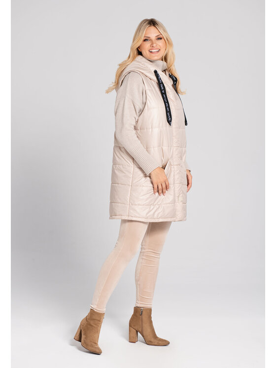 Look Made With Love Look Made With Love Bezrękawnik Inga Look 944 beż Beżowy Classic Fit