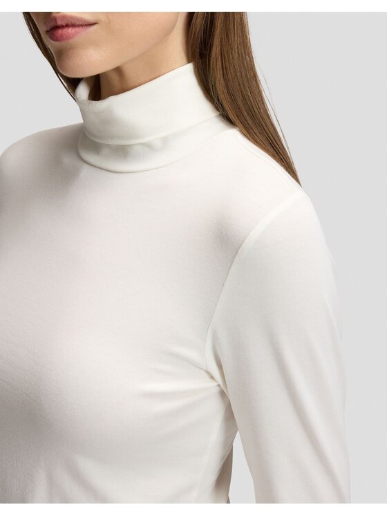 Lee Lee Sweter LS TURTLE NECK Biały Slim Fit