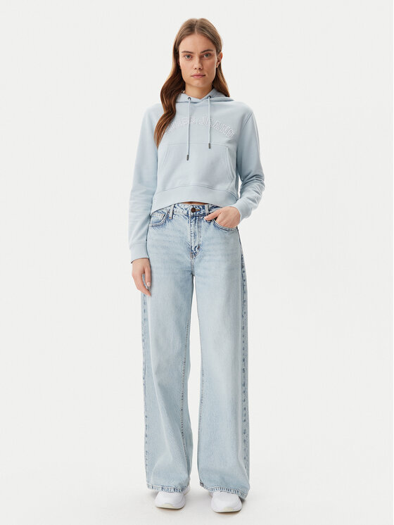 Guess Jeans Guess Jeans Bluză W5GQ22 K68I4 Albastru celest Regular Fit
