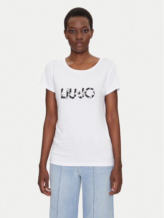 Liu Jo Beachwear T-shirt VA5156 JS360 Bianco Regular Fit, taglia : XL