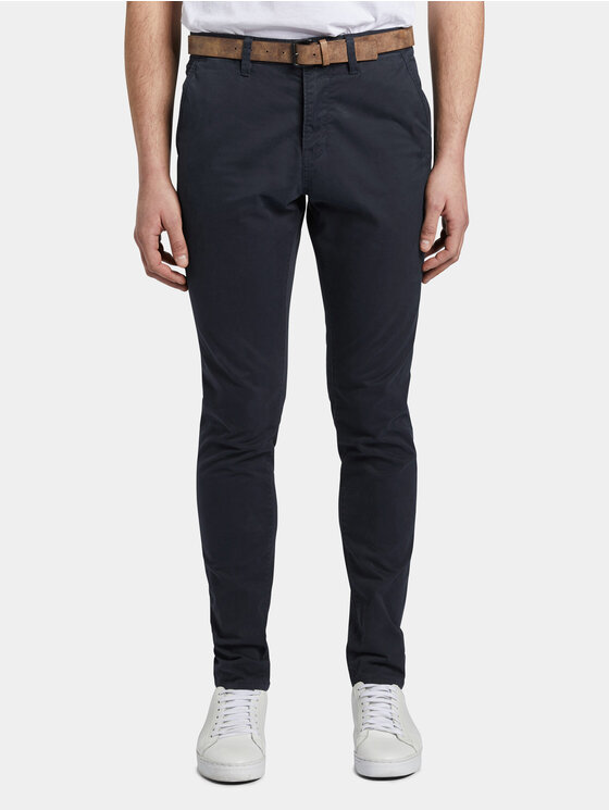 Tom Tailor Denim Chino nohavice 1008253 Tmavomodrá Slim Fit
