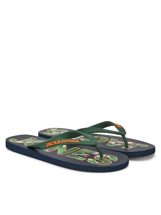 Jack & Jones Jack & Jones Джапанки Jfwlogo Palm Print Flip Flop Ln 12230642 Тъмносин