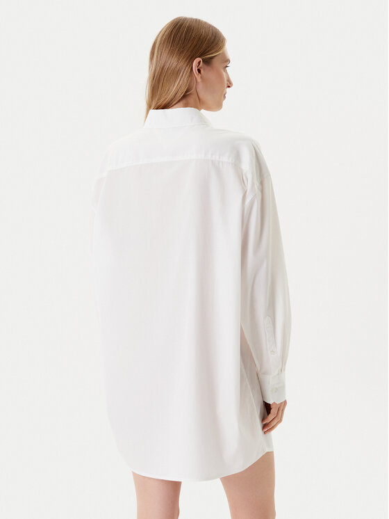 Tommy Jeans Tommy Jeans Rochie tip cămașă DW0DW21122 Alb Relaxed Fit