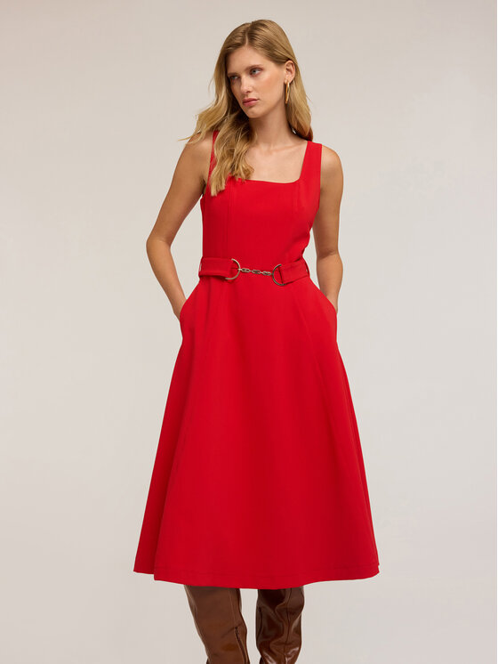 Motivi Motivi Vestito da giorno 7030Q003439N016 Rosso Flared Fit