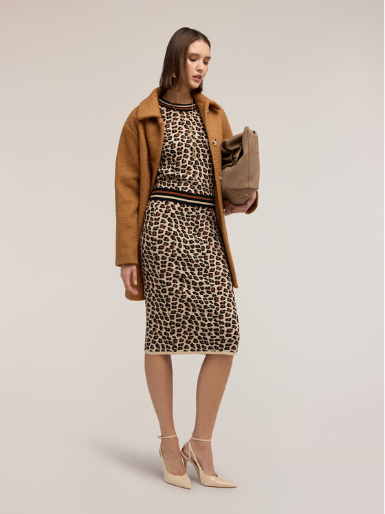 Motivi Motivi Gonna midi 1606W000714N0R2 Écru Slim Fit