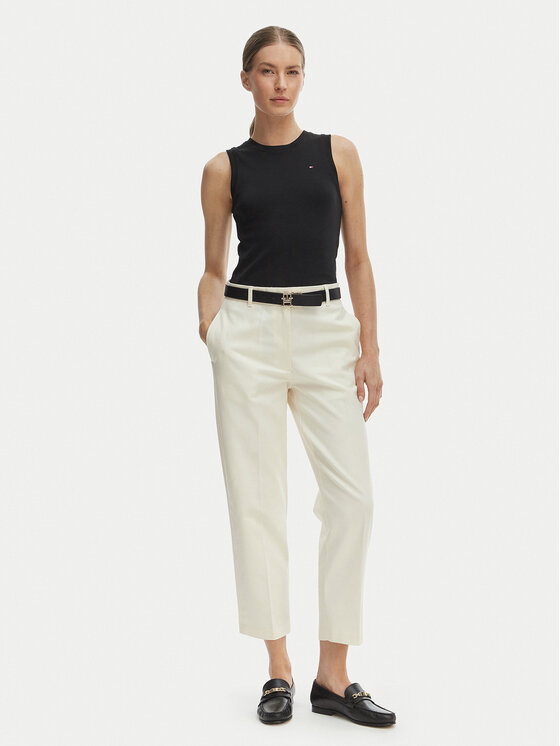 Tommy Hilfiger Tommy Hilfiger Top WW0WW47806 Čierna Slim Fit
