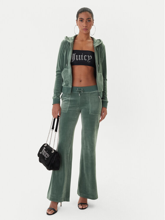 Juicy Couture Juicy Couture Jogginghose Layla JCSEBJ001 Grün Flared Leg