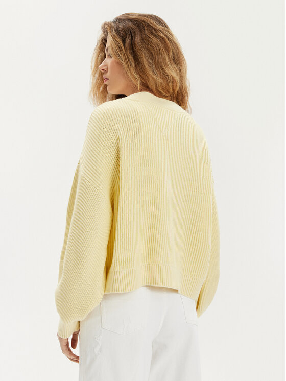Tommy Jeans Tommy Jeans Cardigan Essential DW0DW17253 Giallo Relaxed Fit