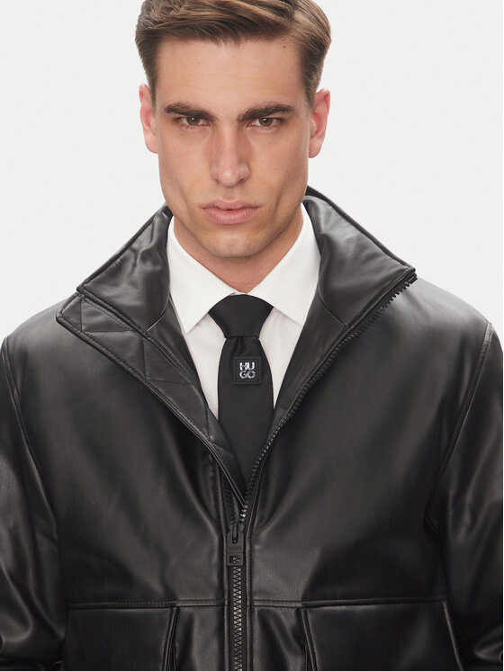 HUGO HUGO Куртка зі штучної шкіри Bono2511 50530772 Чорний Regular Fit