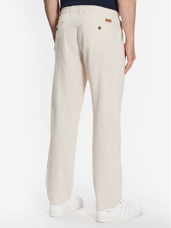 INDICODE INDICODE Pantaloni din material Clio 60-301 Bej Regular Fit