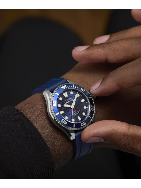 Timex Timex Zegarek TW2Y40300 Niebieski