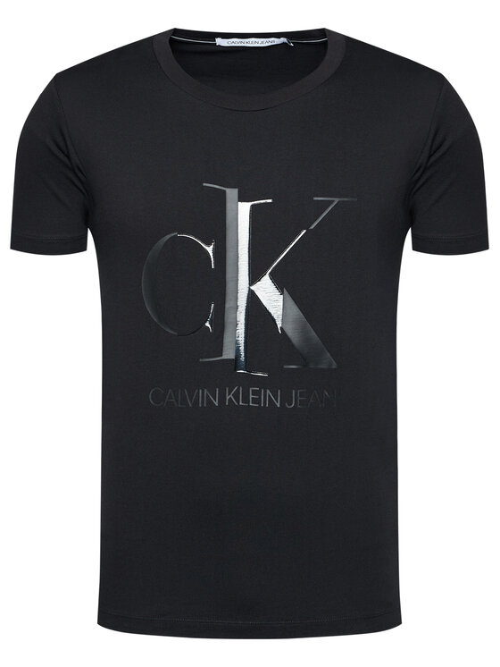 Calvin Klein Jeans Póló J30J316485 Fekete Slim Fit • Modivo.hu