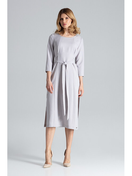 FIGL FIGL Šaty M631 Sivá Regular Fit