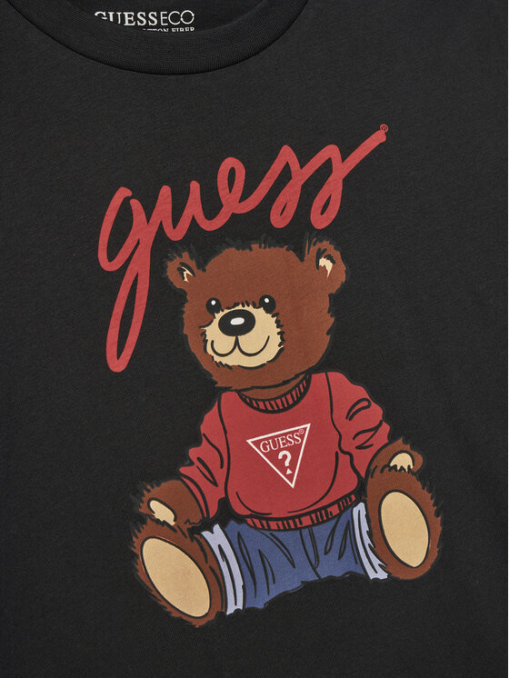 Guess Guess Tričko H4BJ06 I3Z14 Čierna Regular Fit