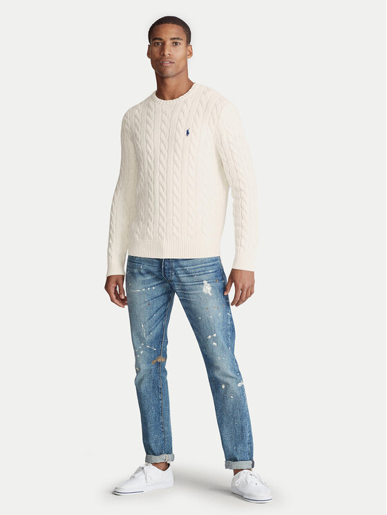 Polo Ralph Lauren Polo Ralph Lauren Sveter 710775885024 Écru Regular Fit