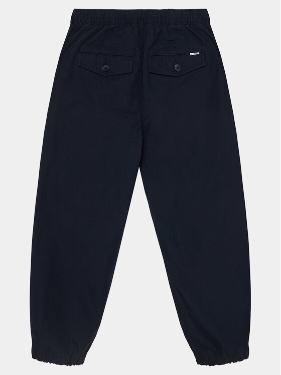 Tommy Hilfiger Tommy Hilfiger Pantaloni di tessuto Woven Wide Pants KB0KB08703 Blu Regular Fit