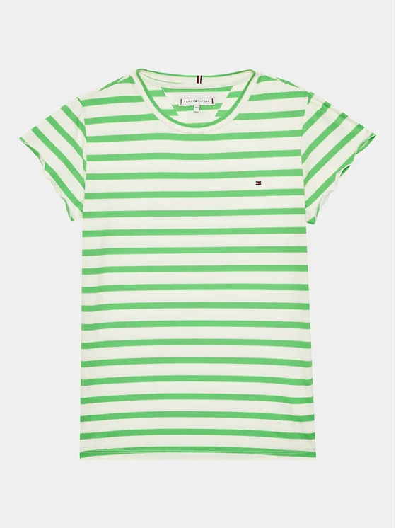 Tommy Hilfiger T-Shirt KG0KG07449 M Grün Regular Fit