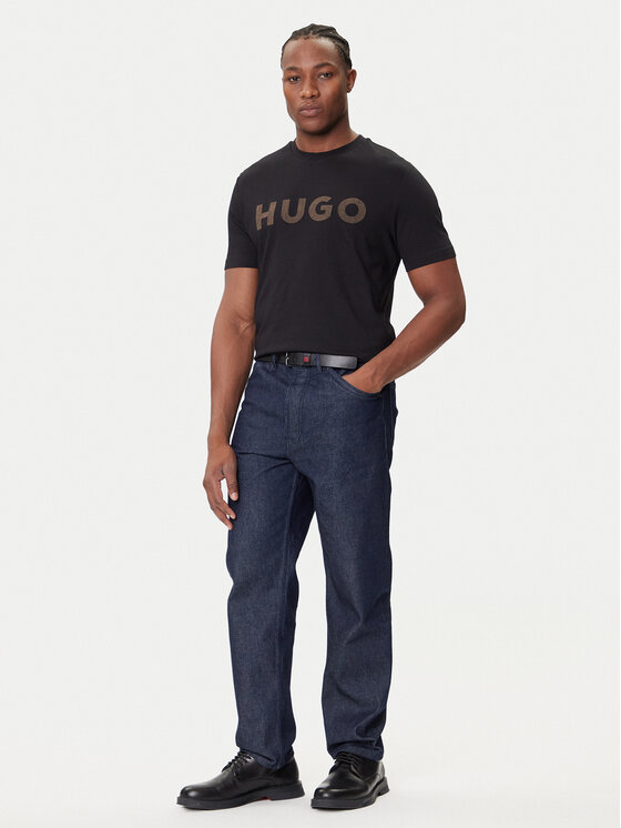 HUGO HUGO T-särk Dulivio 50542737 Must Regular Fit