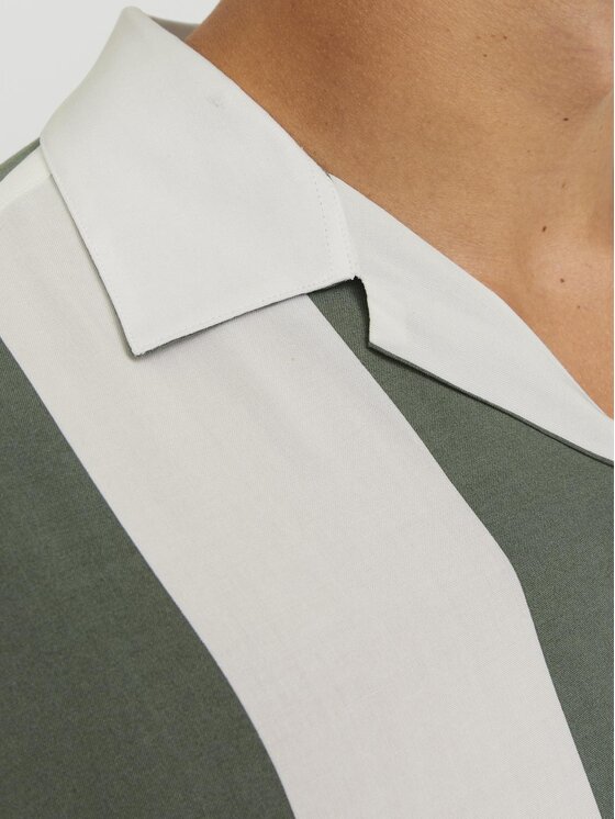 Jack & Jones Jack & Jones Πουκάμισο Jcojeff Aop Resort Ss Relax Ln Πράσινο Shirt Fit