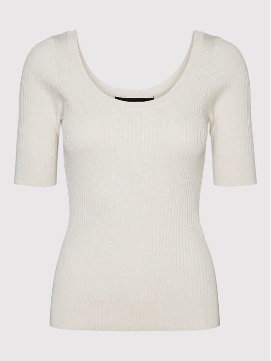 Vero Moda Vero Moda Bluzka Estela 10268128 Écru Slim Fit