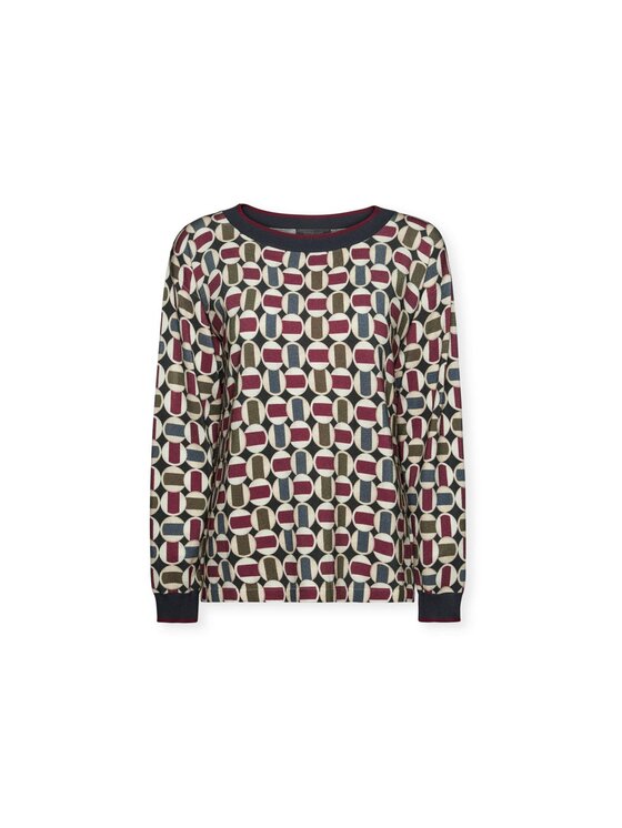 Elena Mirò Elena Mirò Cardigan M408Z000533N0S1 Bordeaux Boxy Fit