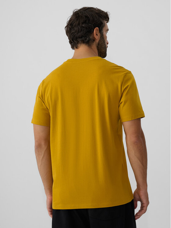 4F 4F T-Shirt STUDIO 4F Żółty Regular Fit