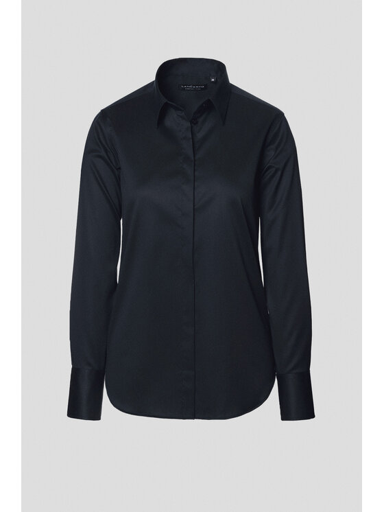 Lancerto Lancerto Koszula Koszula Damska Czarna z Bawełną Arwen Oversize KO073224000063 Czarny Oversize